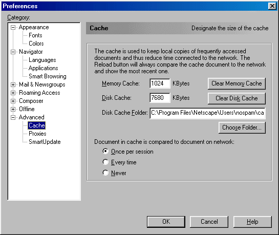 NS 4x preferences