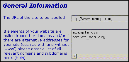 Entering extra URLS in the label generator