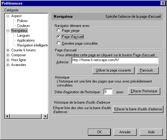 NS 4x preferences