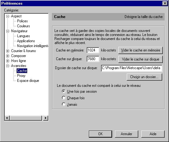 NS 4x preferences