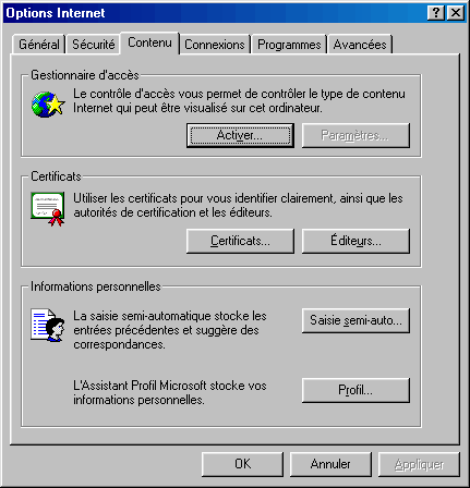Content Advisor, first use