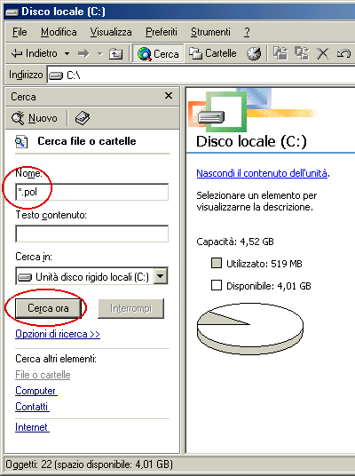 Ricerca del file ratings.pol