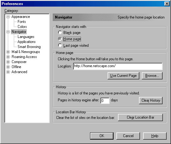 NS 4x preferences